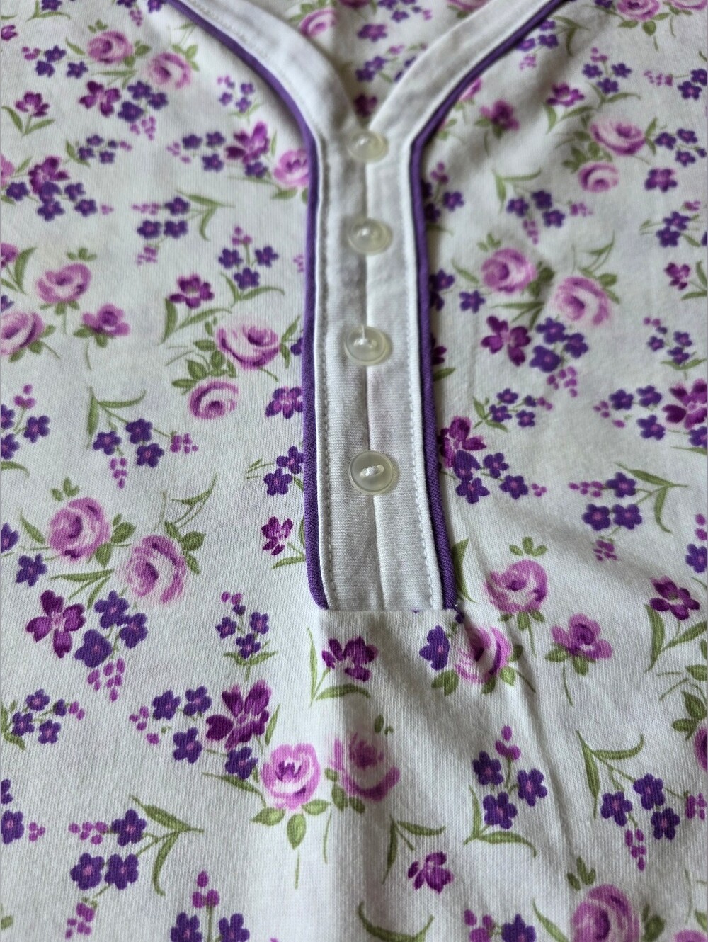 Charter Club Cotton Floral Cottagecore Nightgown Pajama Dress S Prairie Feminine - Picture 4 of 11